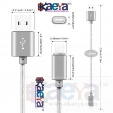 OkaeYa Magnetic Cable Two In One (2in1) Android and I Phone Lightning Charge
